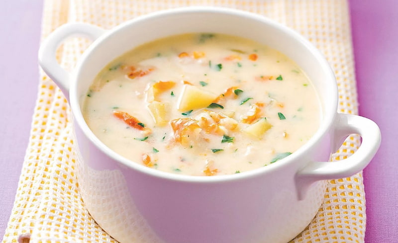 Овощной молочный суп