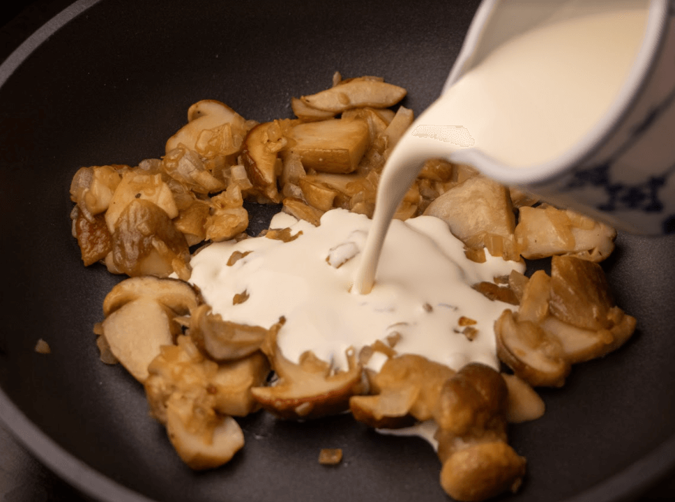 Перловка с белыми грибам 5