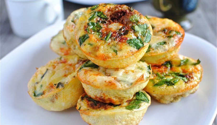 Маффины из шпината с сыром