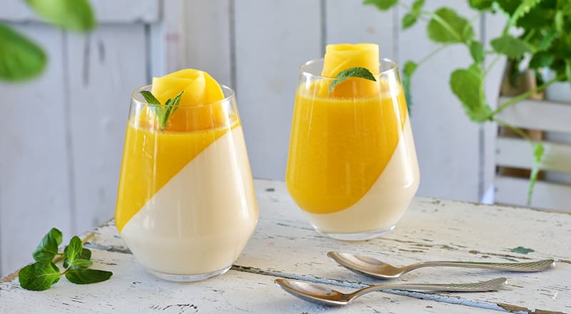 Десерт из ряженки с желатином