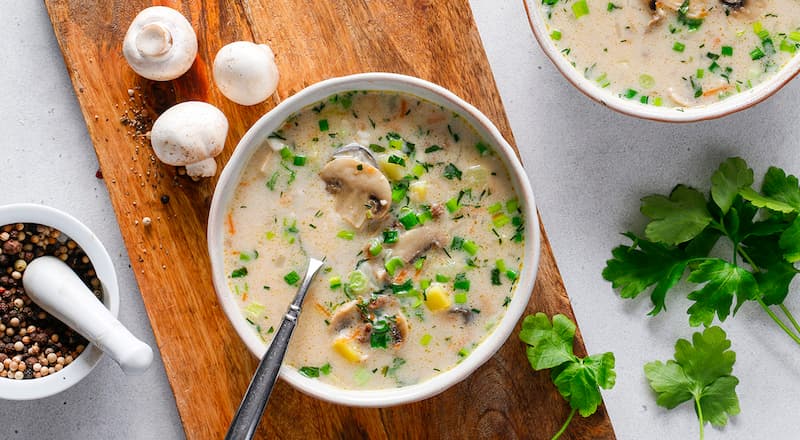 🧀 ПП Сырный суп (с шампиньонами и брокколи)🥦