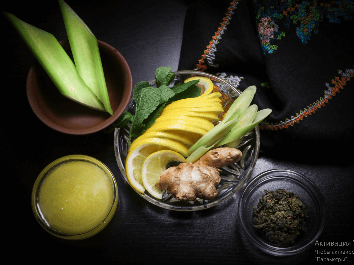 Чай зелёный с имбирём, сельдереем и лемонграссом 1