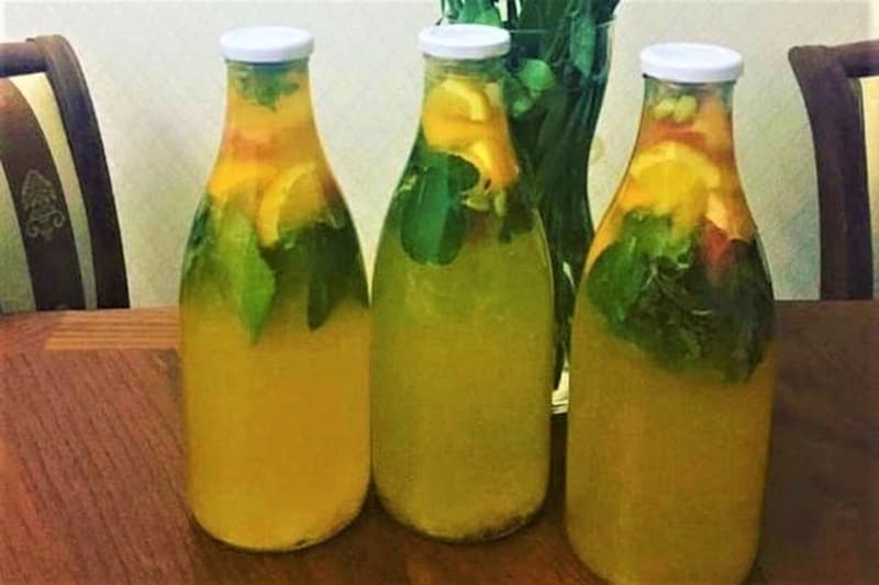Цитрусовый лимонад с облепихой и малиной