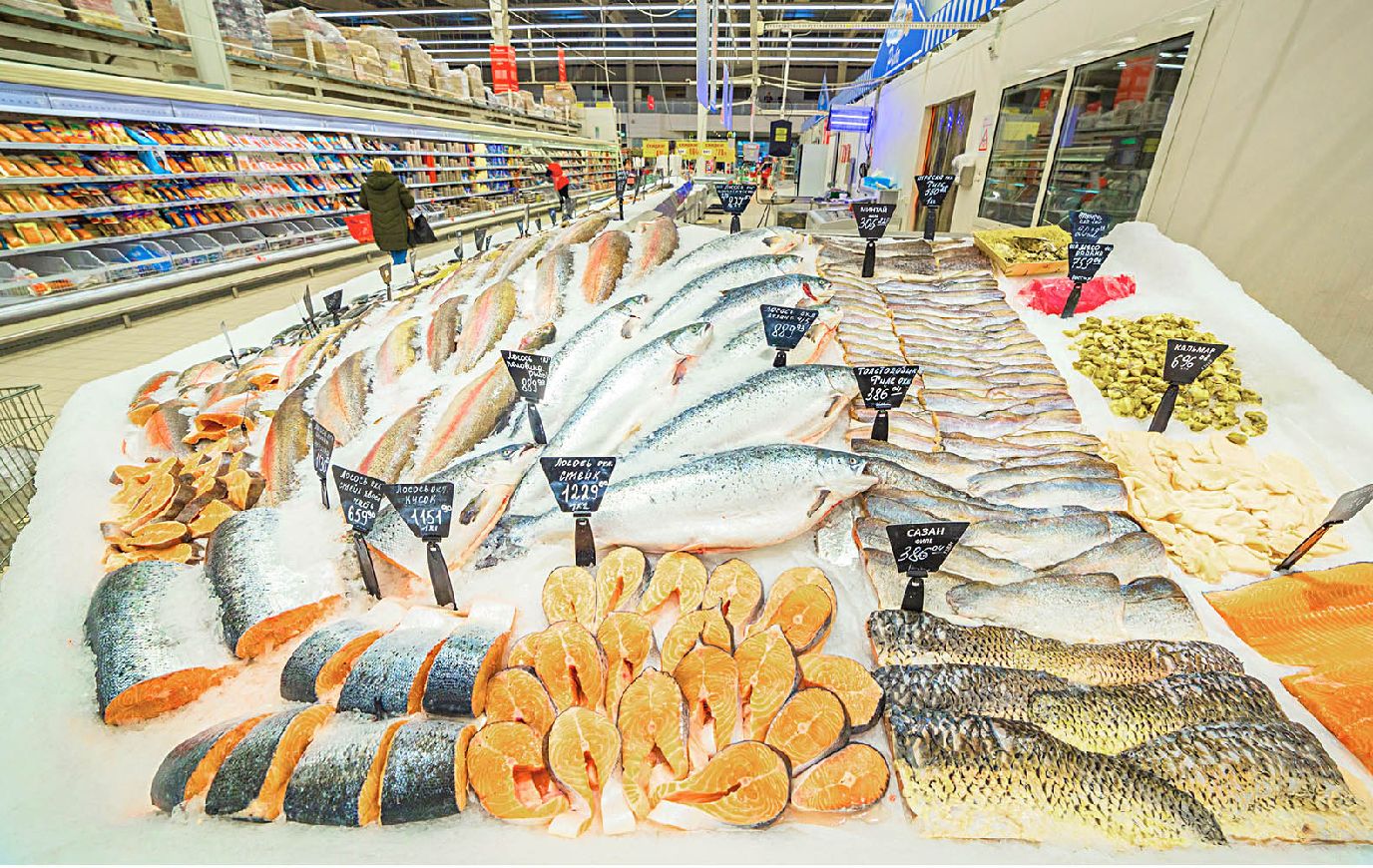 Сырая заготовка: рыба и морепродукты