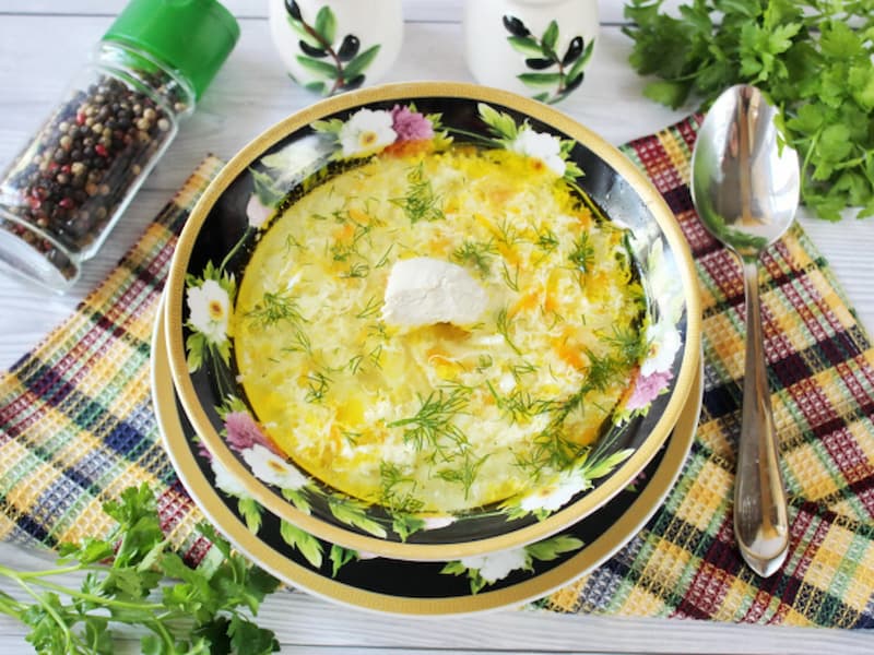 Костромской суп с яйцом