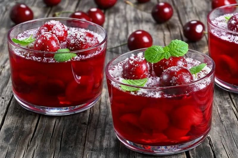 Желе с вишней и желатином