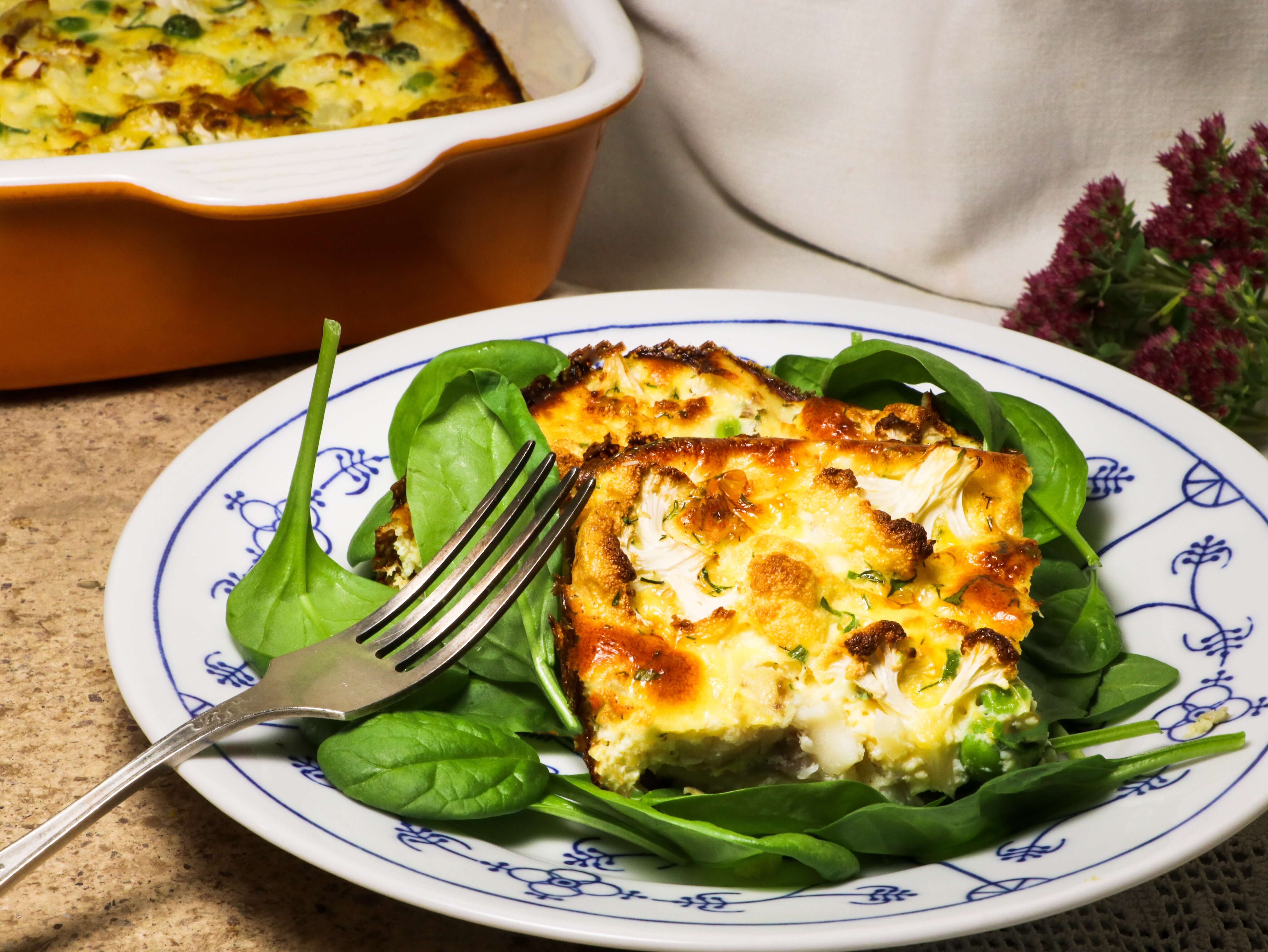 Рецепт запеканки с брокколи и стручковой фасолью